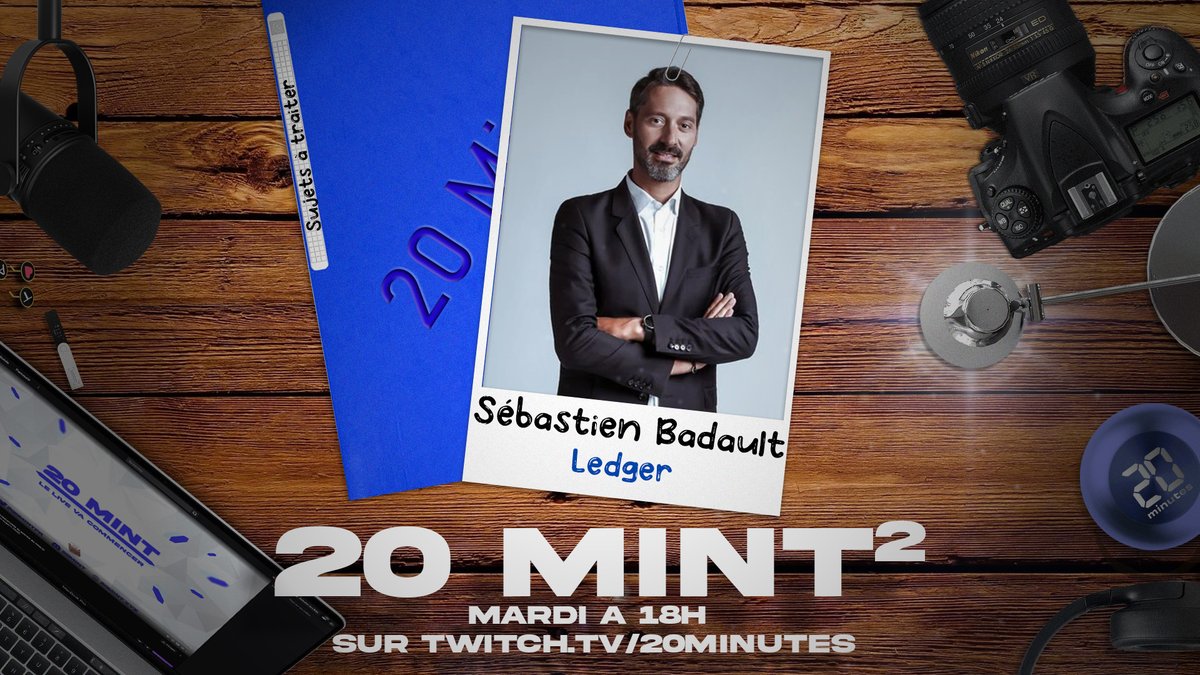 Gm guys 🙌

Nous vous donnons rdv ce soir à 𝟭𝟴𝗵 pour le live Twitch de (20Mint)² ⏰
Pour rappel, <a href="/lbnier/">Laurent Bainier</a> et <a href="/rgouloumes/">Romain Gouloumes</a> reçoivent <a href="/sebadault/">sebastienb</a> de <a href="/Ledger/">Ledger</a> 🔐

Merci pour votre présence et à ce soir 😍