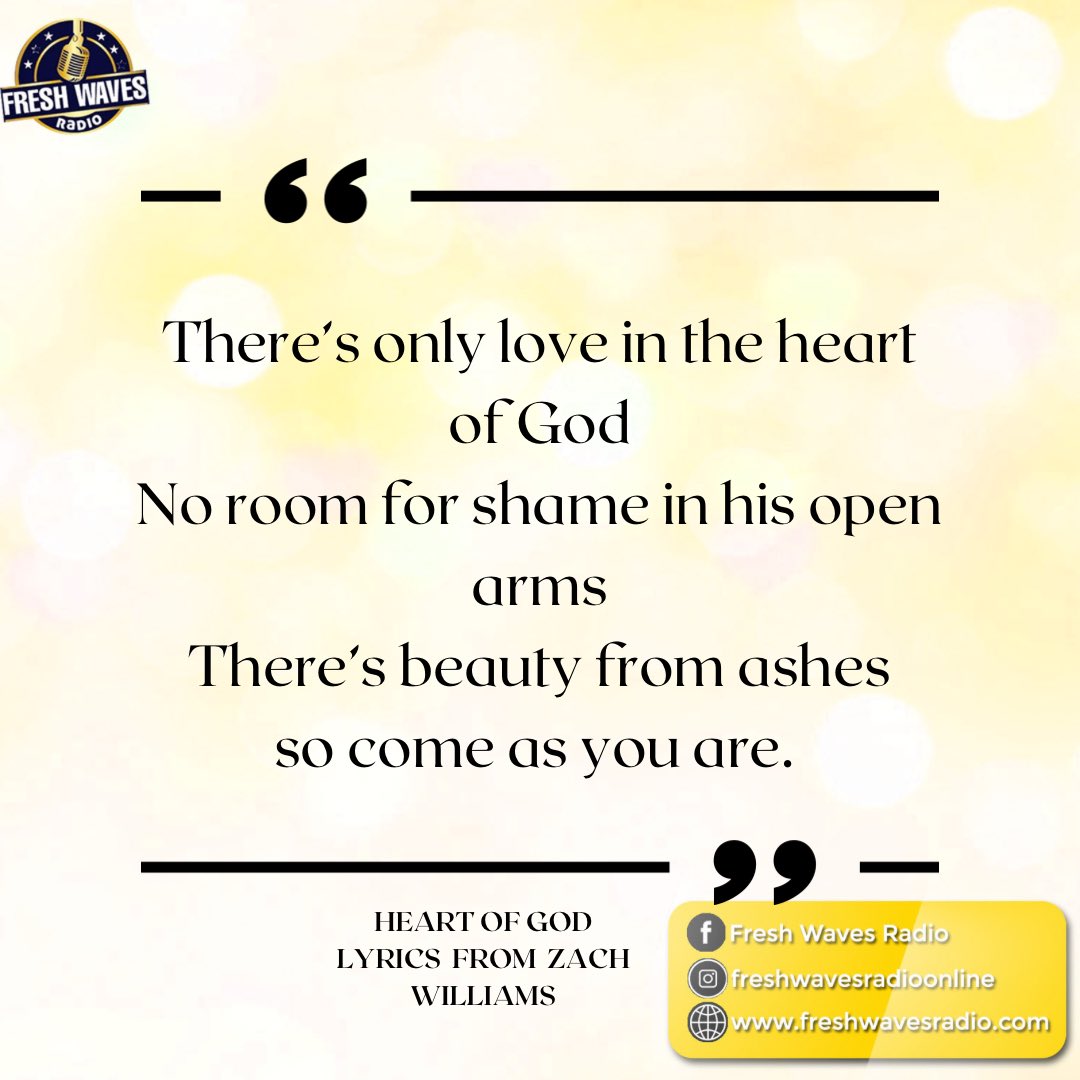Freshwaves247's tweet photo. Lyrics from Heart of God by @zachwilliamsmu2 
#god #love https://t.co/SfeKGu24lg