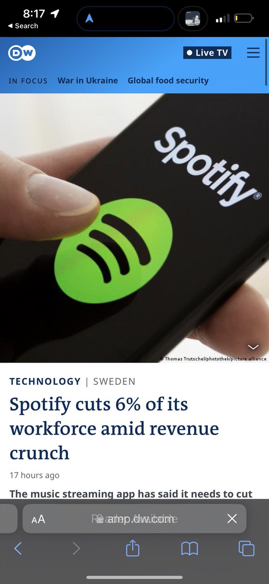 Spotify and Google realized that they overhired by exactly 6% on exactly the same day 🤔