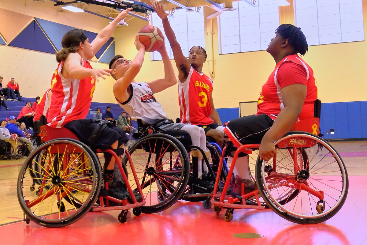 PhilaParkandRec's tweet photo. This past weekend, we held the annual Katie Kirlin Wheelchair Basketball Tournament at the School of the Future! 🏀

Check out photos of these amazing athletes participating in one of Parks &amp; Rec's inclusive activities. https://t.co/pYJicgzAic