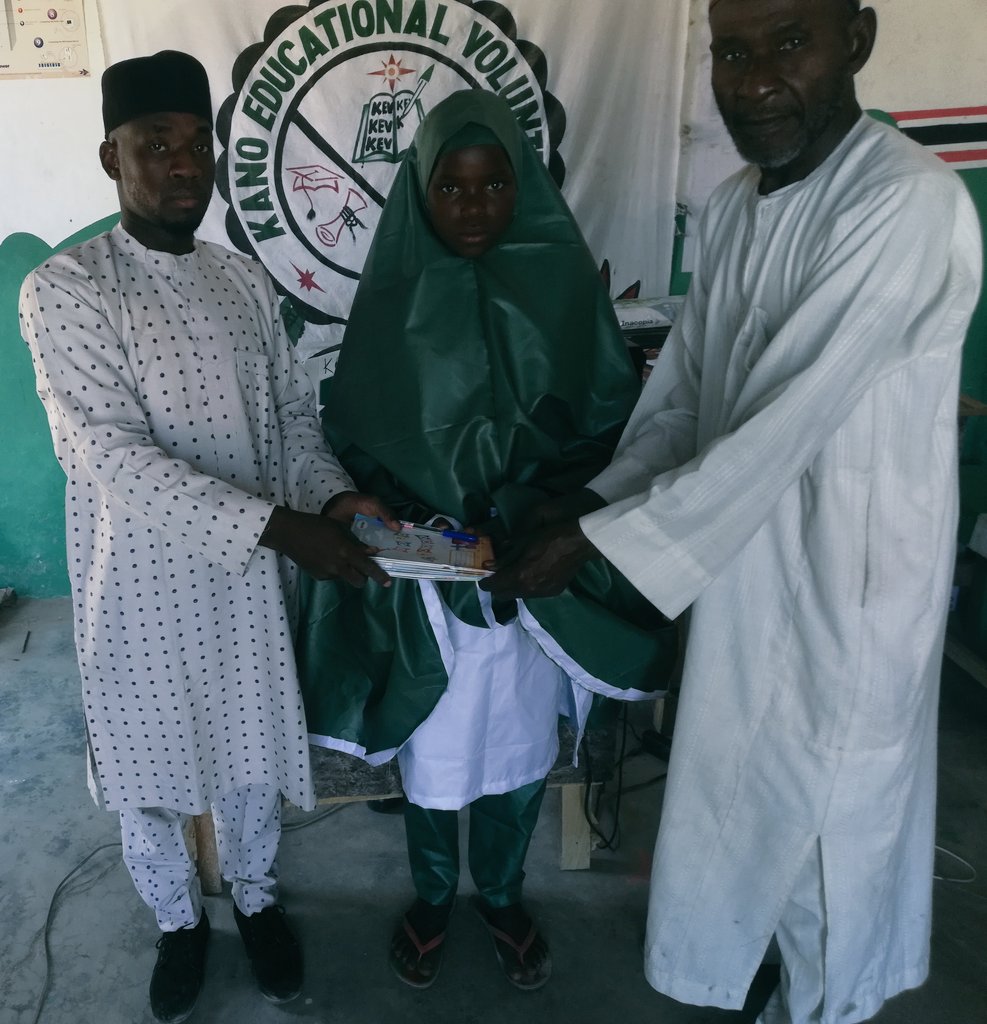 KEVFng's tweet photo. As a result of House to house sensitisation on girl child and PWDs edu,Naja'atu Musa now has enrolled into school.Before the activity took place Naja'atu Musa didn't attend any secular school. Now her parent realizes the importance of her edu. Funded by the EU-ACT Programme https://t.co/X6WTTQqXmp