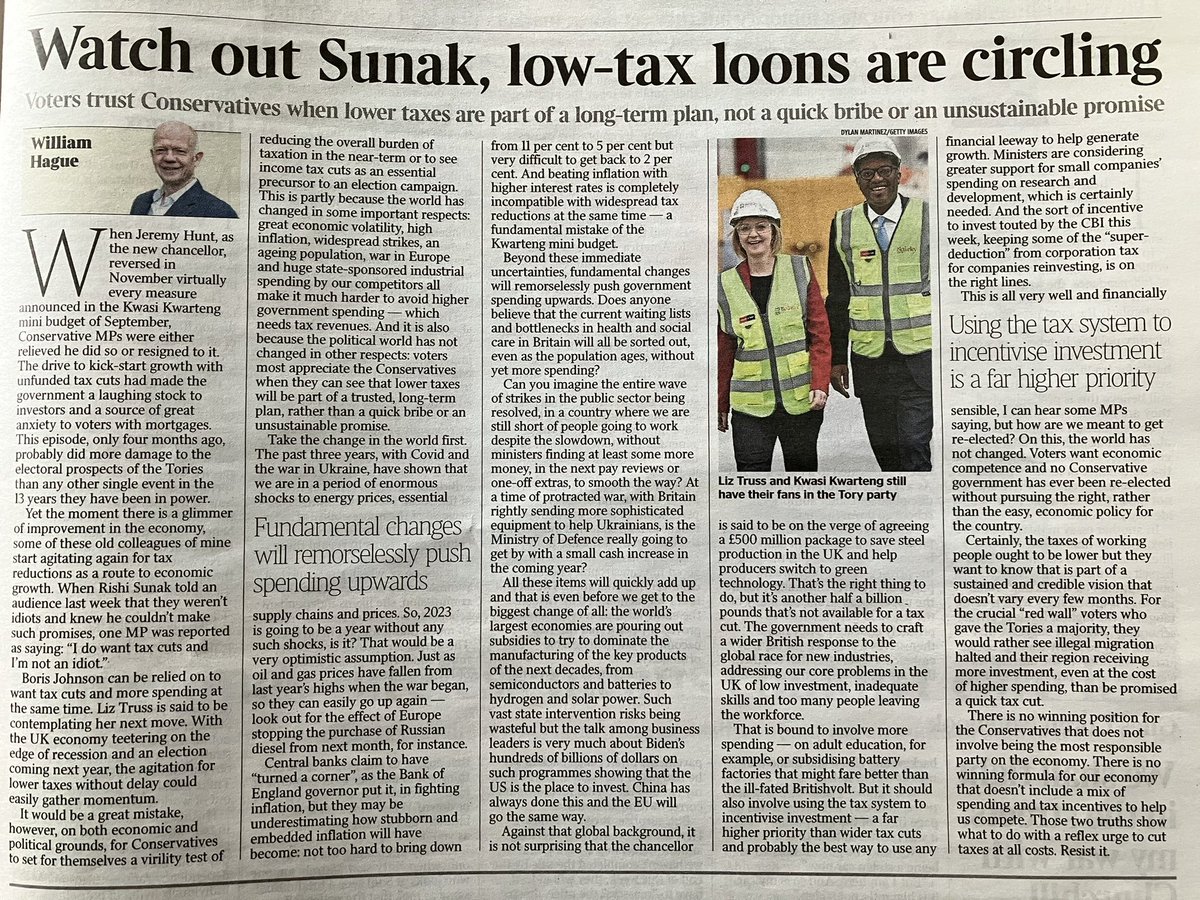 rorymeakin's tweet photo. Time to ‘remorselessly’ roll forward the frontiers of the state with subsidies for fashionable industries, a permanently crushing tax burden and ever larger spending on older voters, argues Lord Hague: https://t.co/RIefXLGY8V