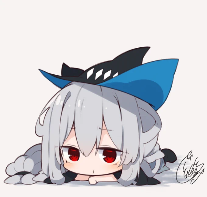 寝そべってるスカジ#アークナイツ 