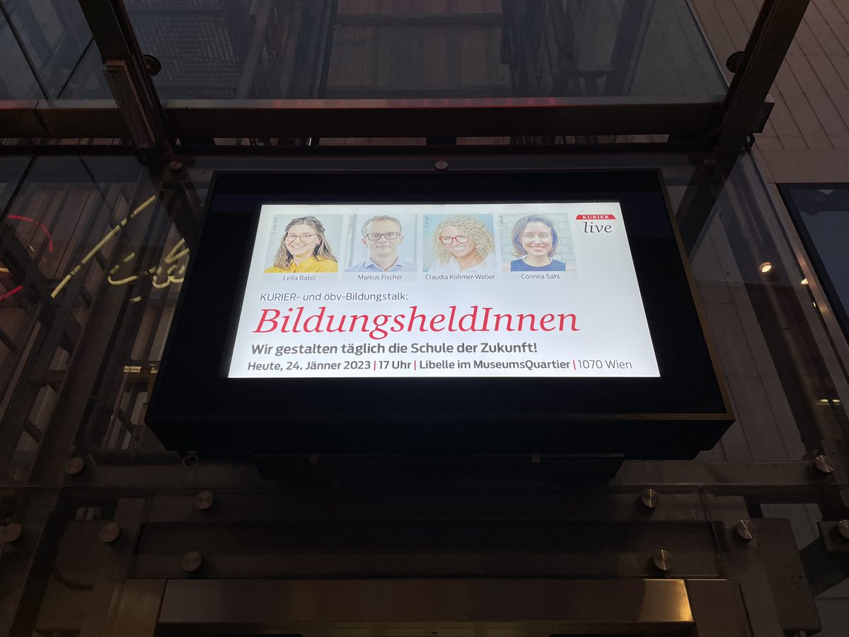 LandauDaniel's tweet photo. …Bildungsheld*innen, Wir gestalten täglich die Schule der Zukunft 👍👏❤️
…eine gemeinsame Veranstaltung von @KURIERat und #ÖBV, #WelttagDerBildung 
Meeting @schrodt_heidi 🙏❤️ https://t.co/DQgjJ5ofxR