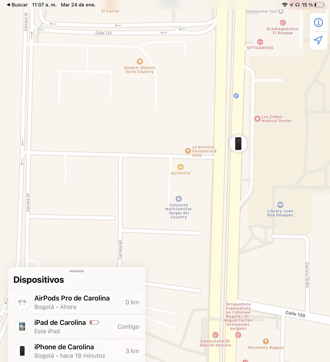 Me robaron el celular y aquí está