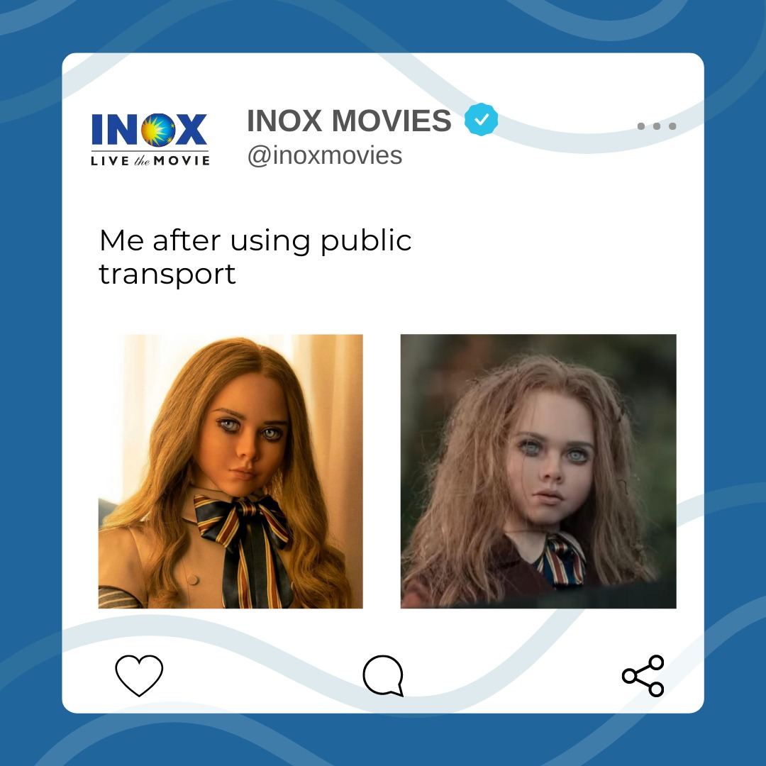 INOXMovies's tweet photo. M3GAN is clearly not having a good hair day!
Catch #M3GAN in #INOX cinemas now. Book tickets: Link in bio.
@UniversalPics
#MeetM3GAN #13DaysOfHorror #AmieDonald #JennaDavis #AllisonWilliams #VioletMcGraw #Horror #Thriller #UniversalPicturesIndia #INOX #LiveTheMovie https://t.co/7HxO0JI5RI