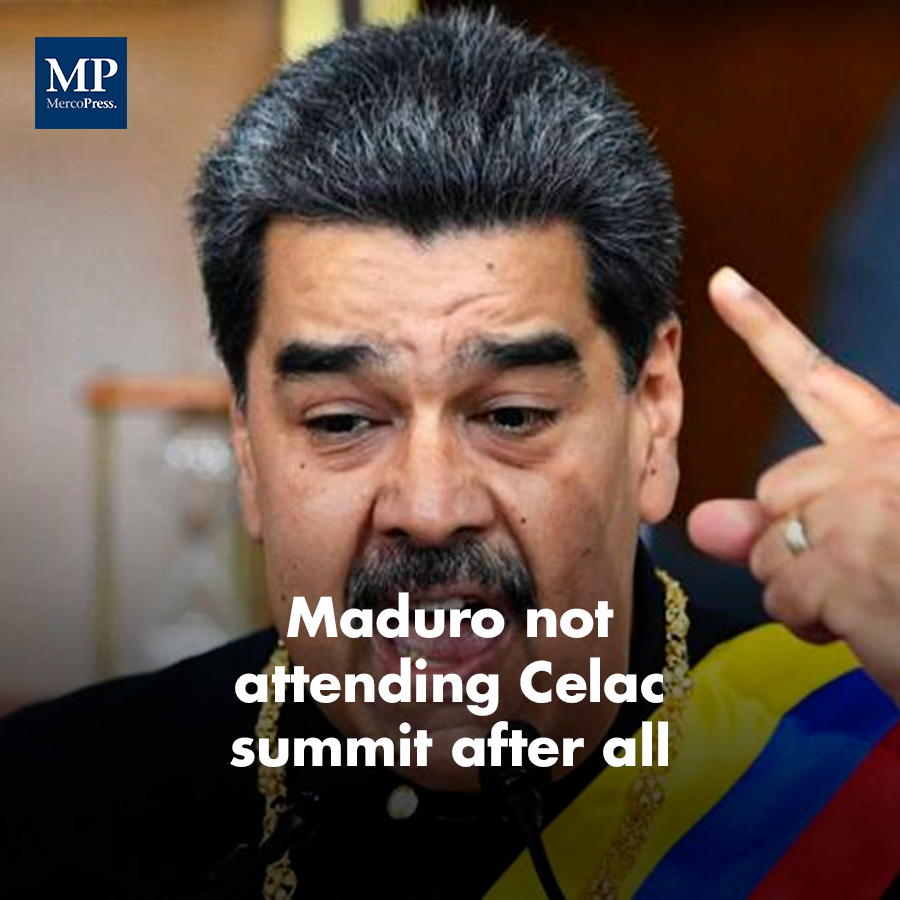 #VenezuelanPresident #NicolásMaduro canceled his trip to #BuenosAires for the #VIISummitoftheCommunity of #LatinAmerican and #CaribbeanStates (Celac).