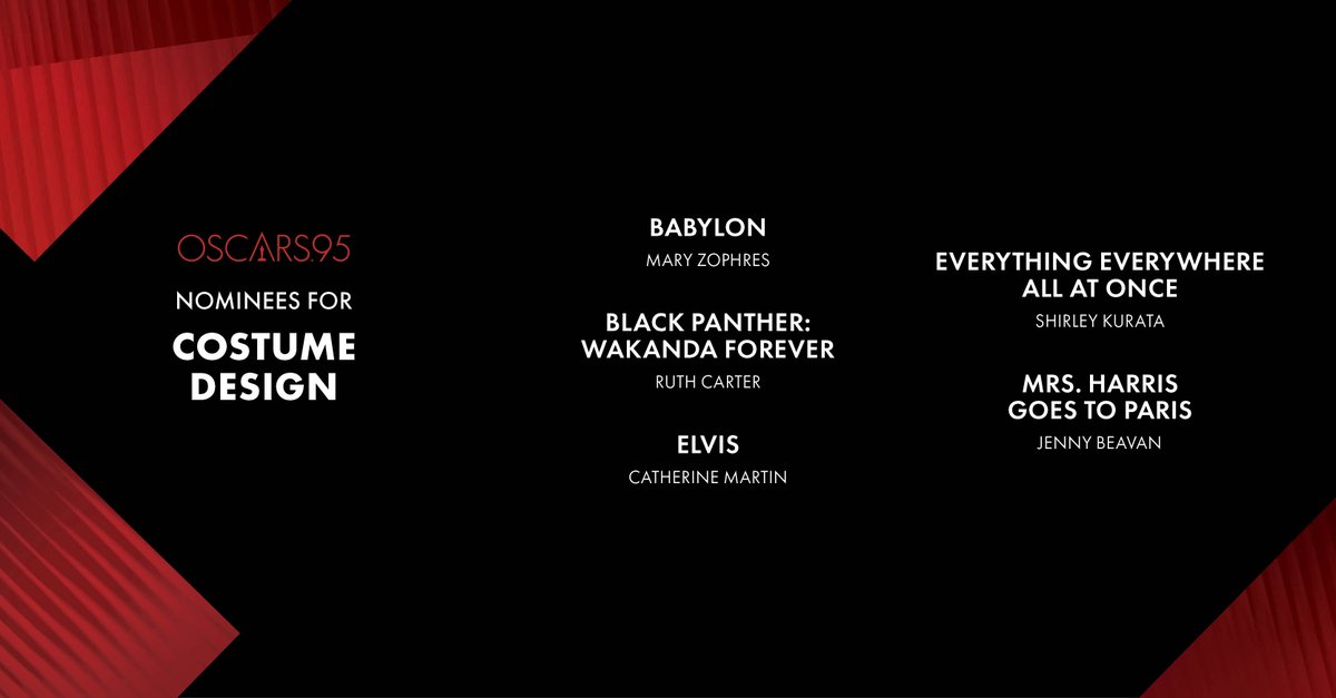 TheAcademy's tweet photo. These Costume Design nominees are the perfect fit. #Oscars #Oscars95 https://t.co/GcUiSjlGGF
