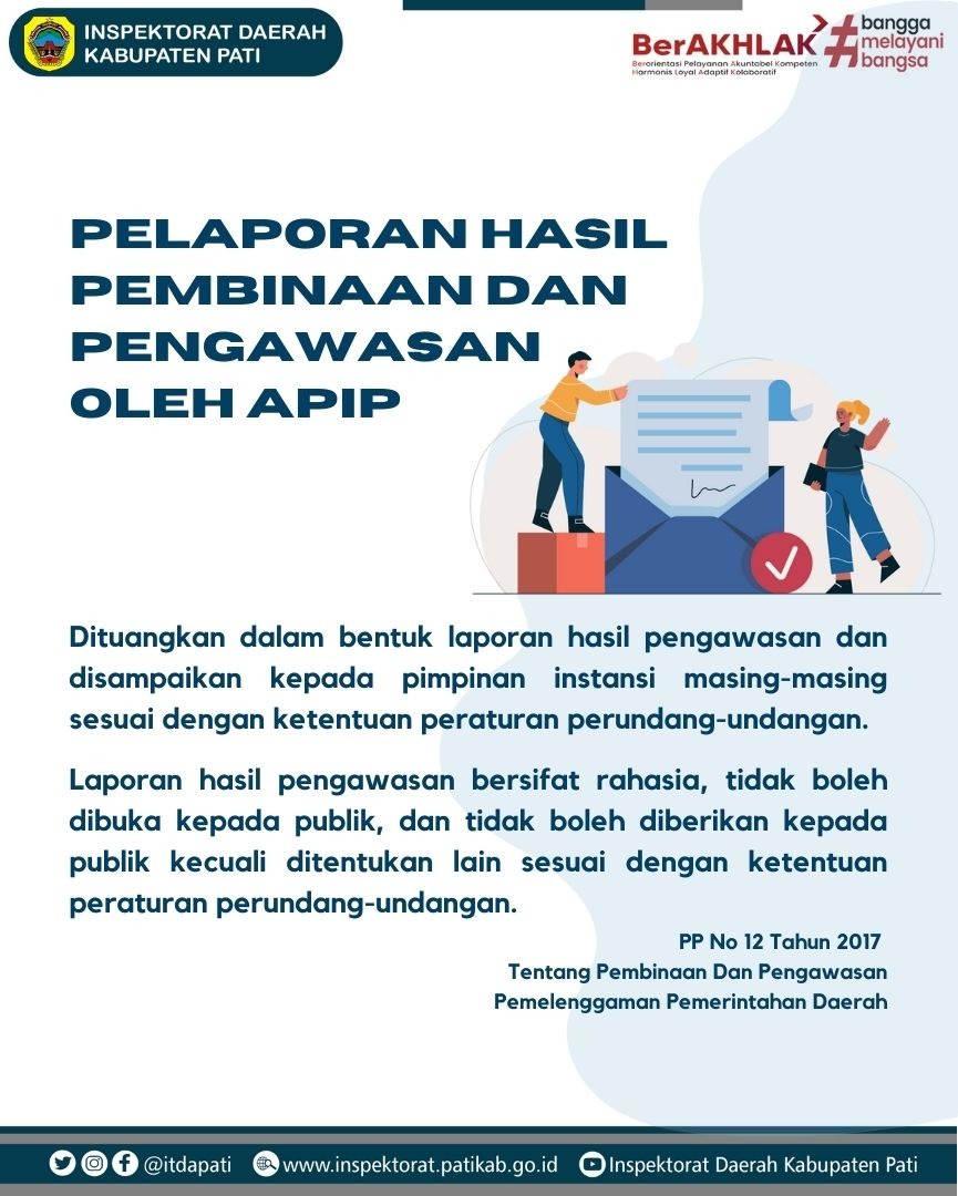 itdapati's tweet image. #PelaporanHasilPembinaandanPengawasan
#APIP
#ASNBerAKHLAK
#BanggaMelayaniBangsa