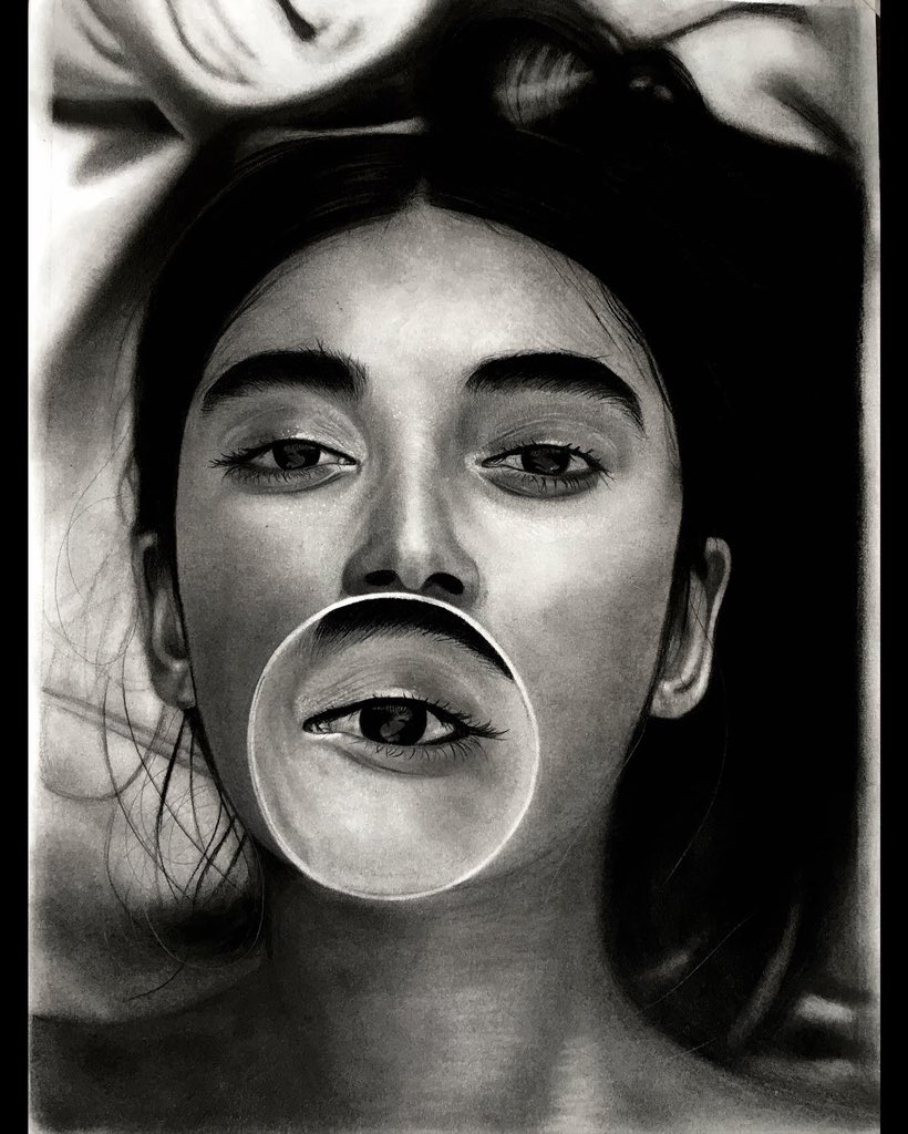 Good evening 🖤

REFLECTION Now Available on 

<a href="/theburrownft/">the burrow🦉</a>  “PAUSE” collection 

Medium : CHARCOAL