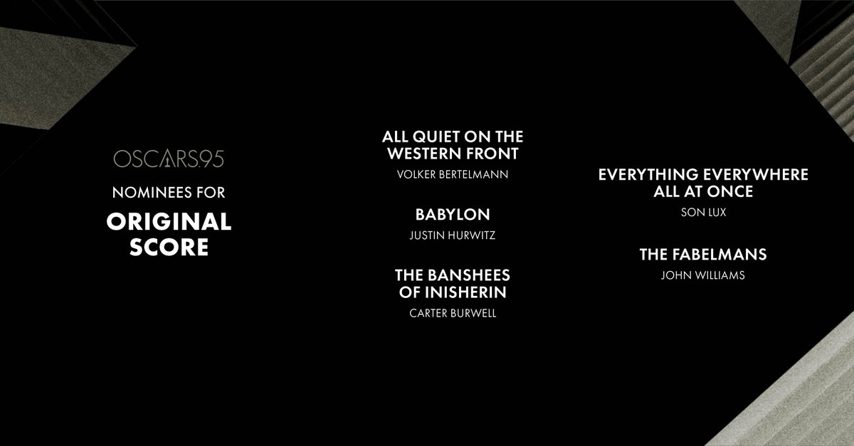 Congrats to this year’s Original Score nominees… #Oscars #Oscars95