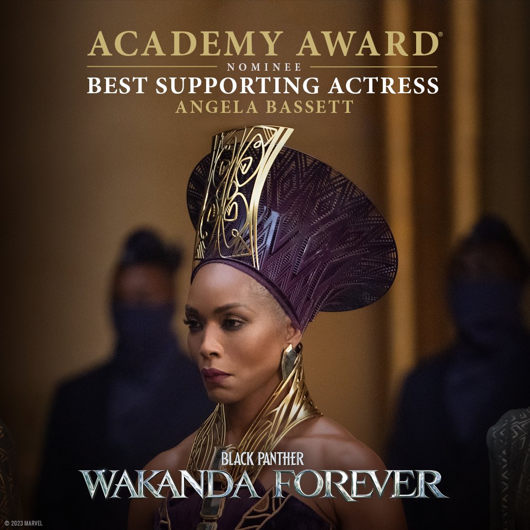 Congratulations to Angela Bassett for her Academy Award nomination for Best Supporting Actress for Marvel Studios’ Black Panther: #WakandaForever! #OscarsNom