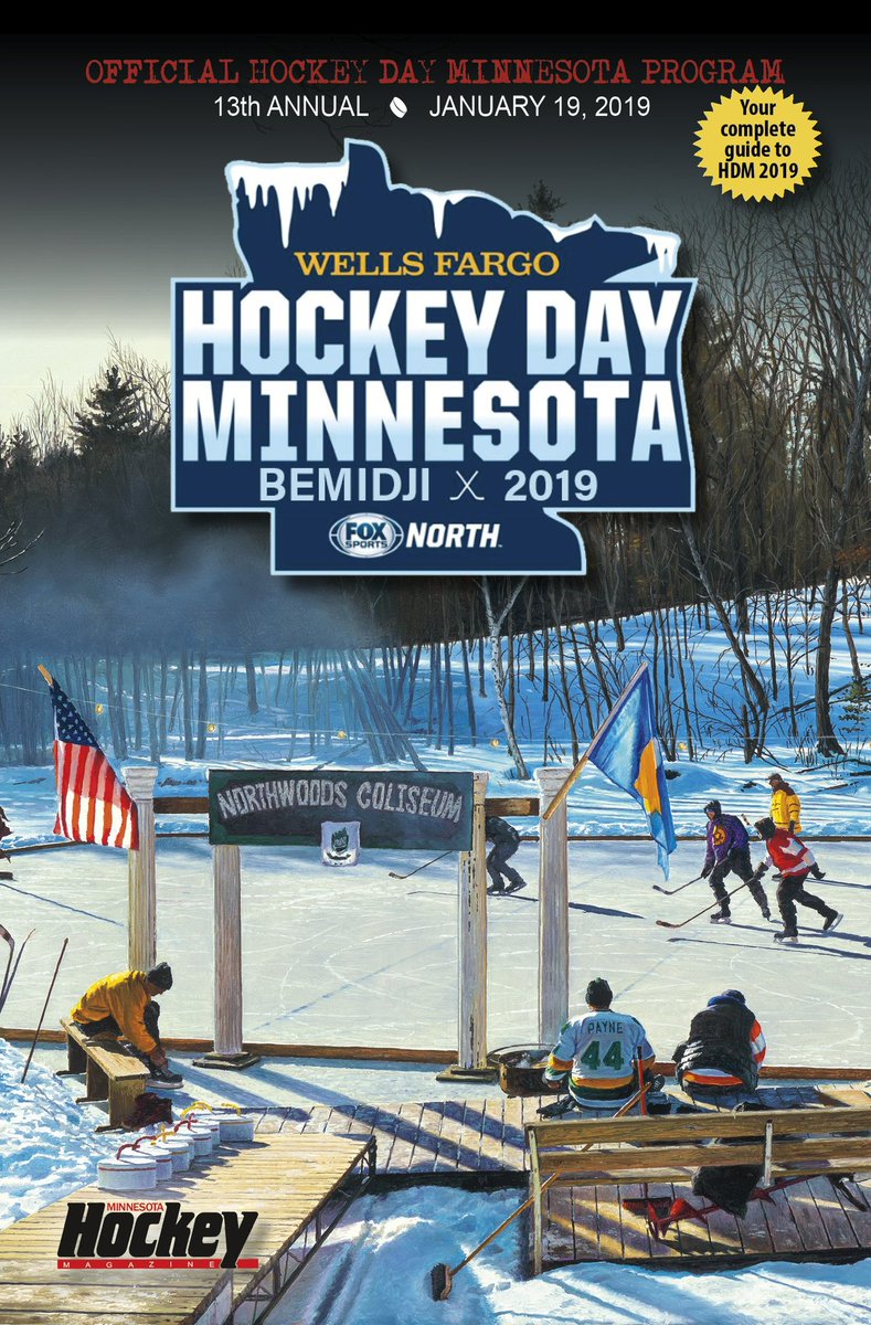 MNHockeyMag's tweet image. Our team is honored to once again be the creators of the official @HockeyDayMN program which will be available this week at Polar Lakes Park, site of #HDM2023. 

Pick up your copy at the event for team rosters, schedule info, feature stories, WBL hockey history and more!