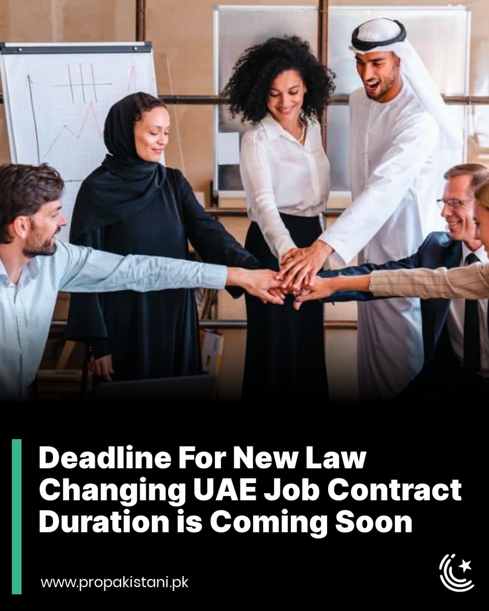 ProPakistaniPK's tweet photo. The amendment removed the 3-year limit, allowing employment contracts to have no maximum limit.
Read More: https://t.co/5ehMTFsj5F
#UAEJob #JobContract #Employment https://t.co/jUyZo8SQzB