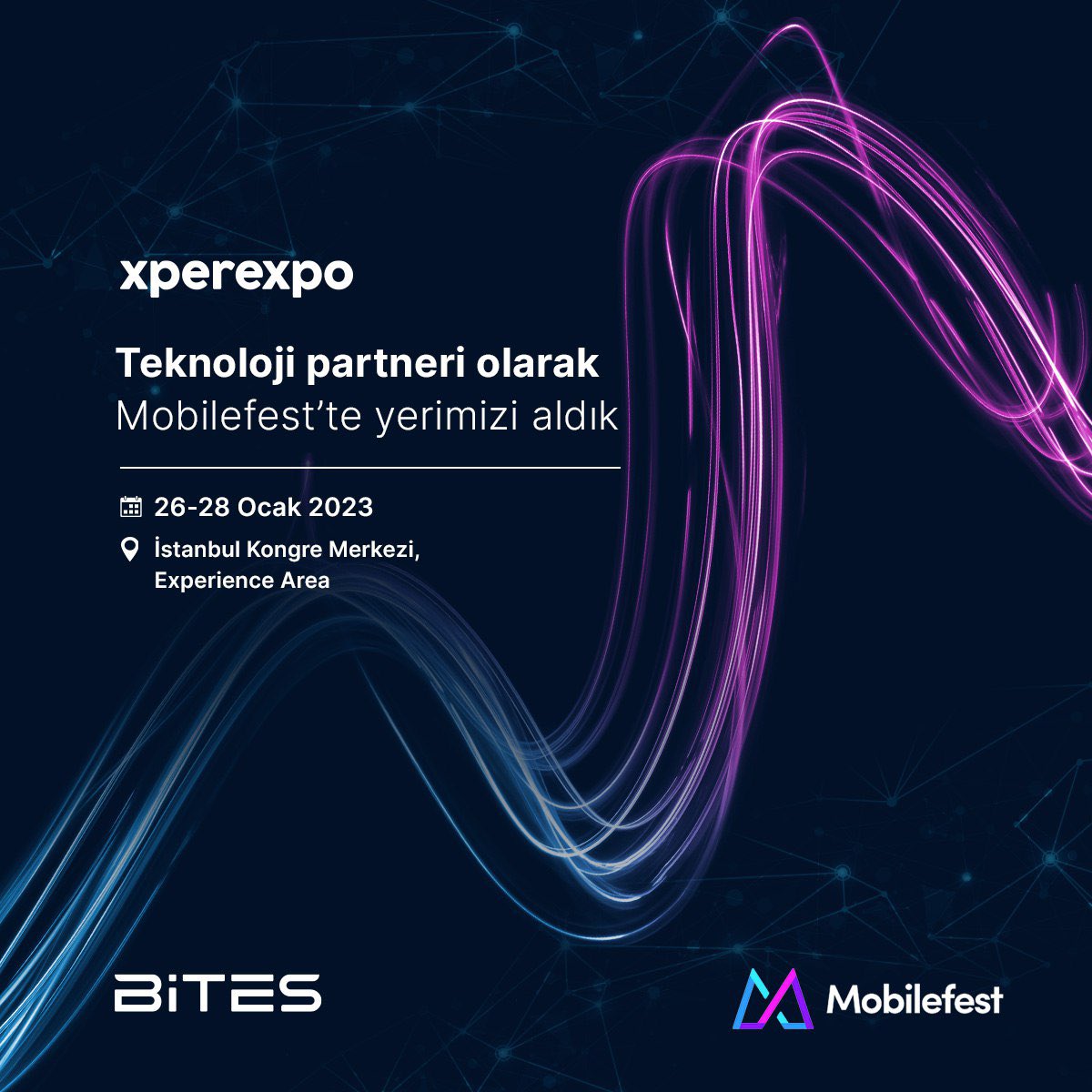 XperExpo's tweet photo. XperExpo olarak, 26-28 Ocak 2023 tarihleri arasında gerçekleşecek Avrasya’nın En Büyük İletişim Teknolojileri Fuarı Mobilefest'i sanal ortama taşıyoruz! https://t.co/Cy3GCFUdk4