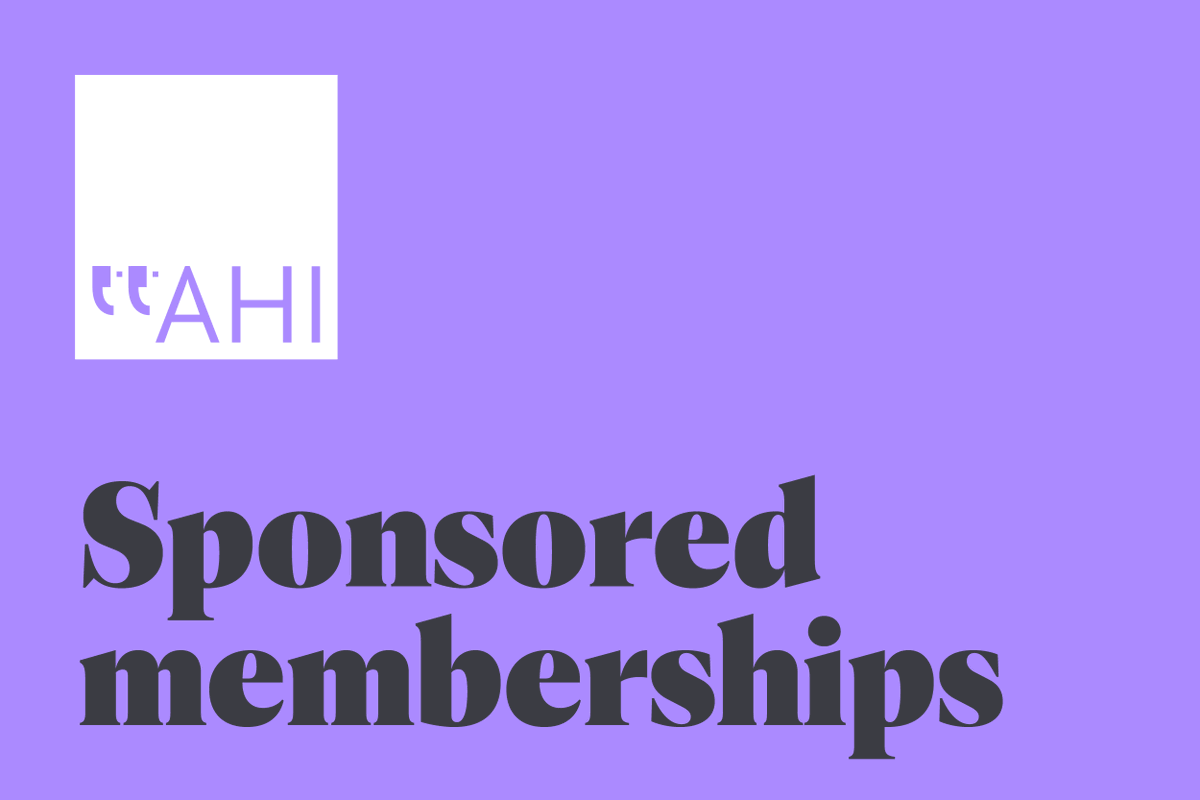 The AHI is seeking to actively broaden the diversity of our members. We are offering up to 30 AHI sponsored new memberships to people who face barriers in the sector. To apply: docs.google.com/forms/d/e/1FAI…