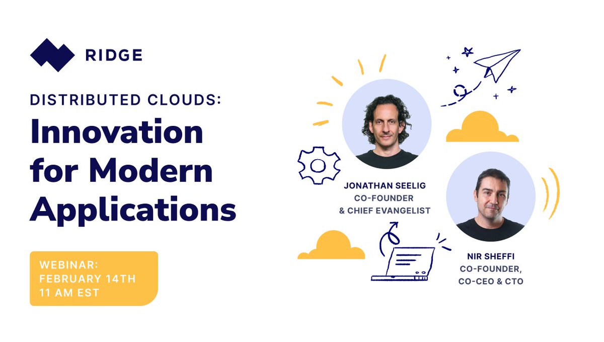 It's 2023. The Year of The Distributed Cloud. Come to our webinar next month to learn more about Ridge's #distributedcloud.
Sign up here: us02web.zoom.us/webinar/regist…
#cloudcomputing #edgecloud