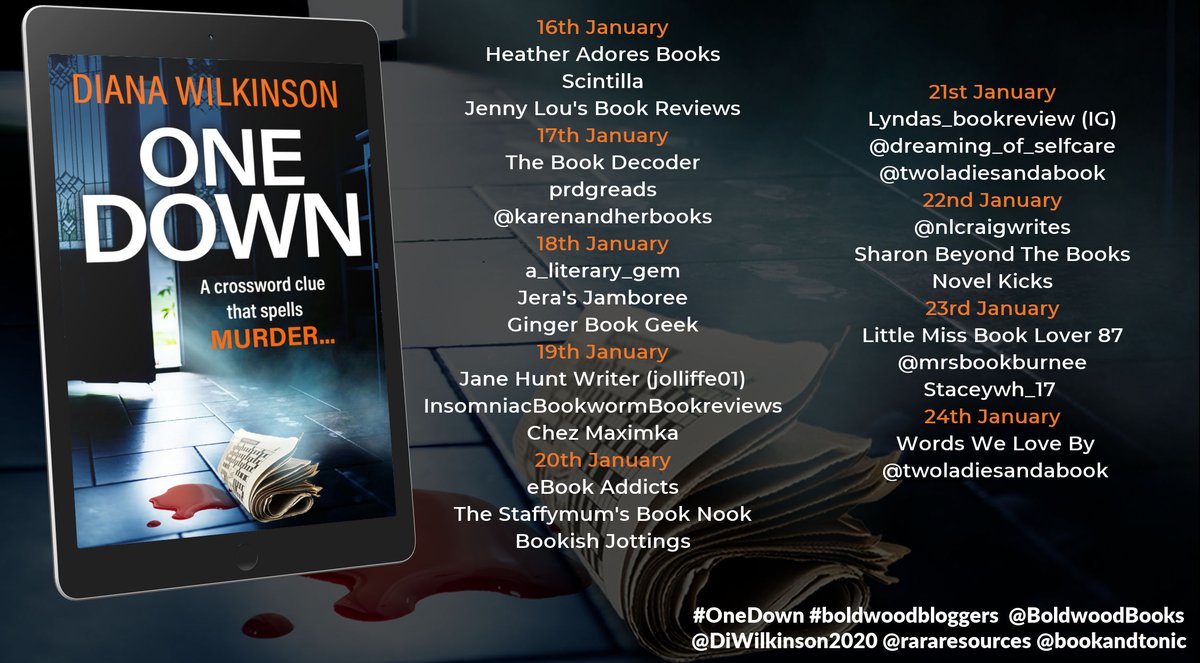 rararesources's tweet image. 'Fascinating to read and one I was unwilling to put down' says @Littlemissbook6 about #OneDown by @DiWilkinson2020  littlemissbooklover87.wordpress.com/2023/01/23/one… @BoldwoodBooks