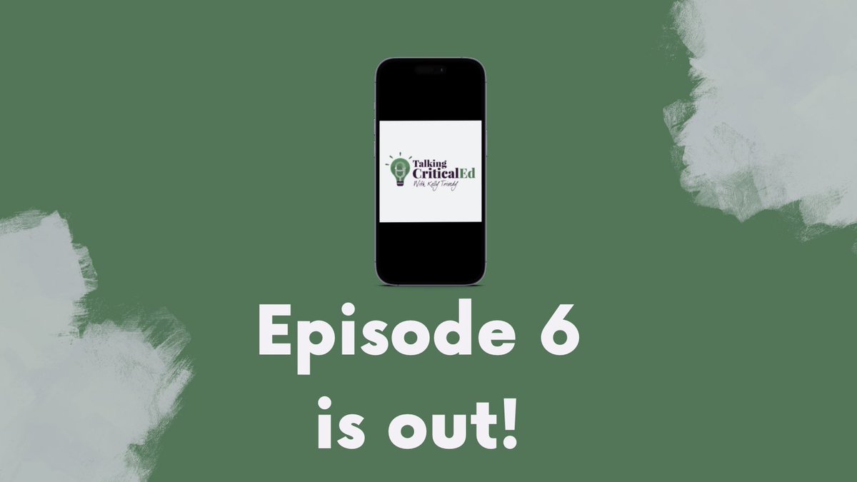 ➡️ It’s out! 

➡️ The final episode in the 1st series of ‘Talking CriticalEd’ 

🎧 Listening link: anchor.fm/kellytrivedy/e…

#criticalthinking #podcast #academicskills #academiclife #highered #furthered #criticality #TalkingCriticalEd