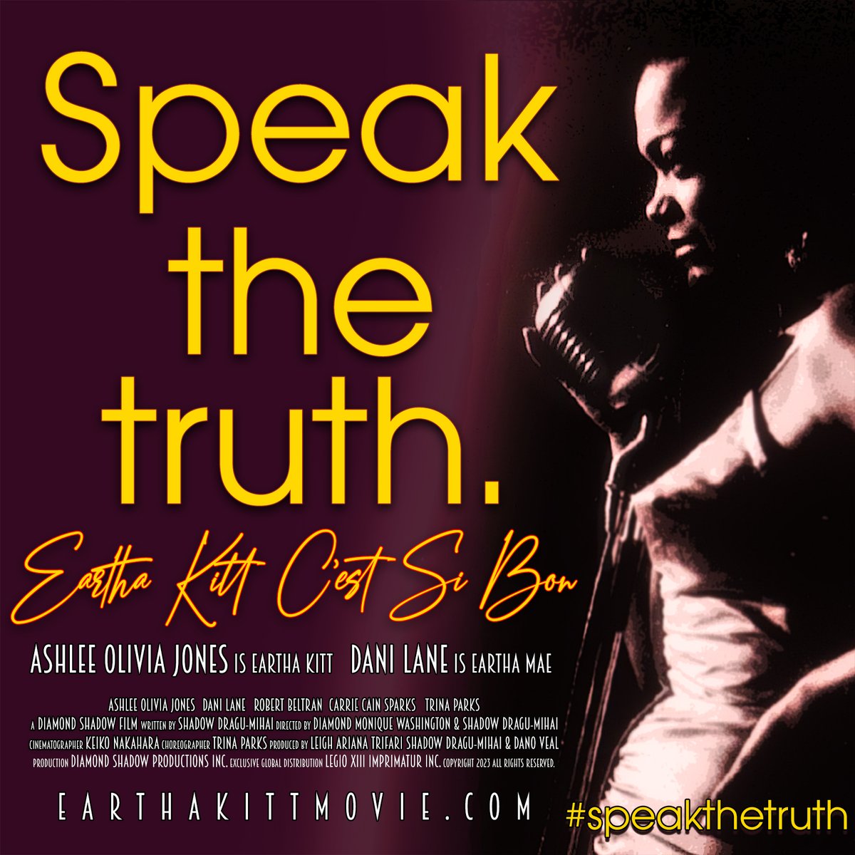 The spirit of Eartha Kitt lives on. #speakthetruth. follow us on FB, Insta, tweeter and TikTok for latest news and sweepstakes.