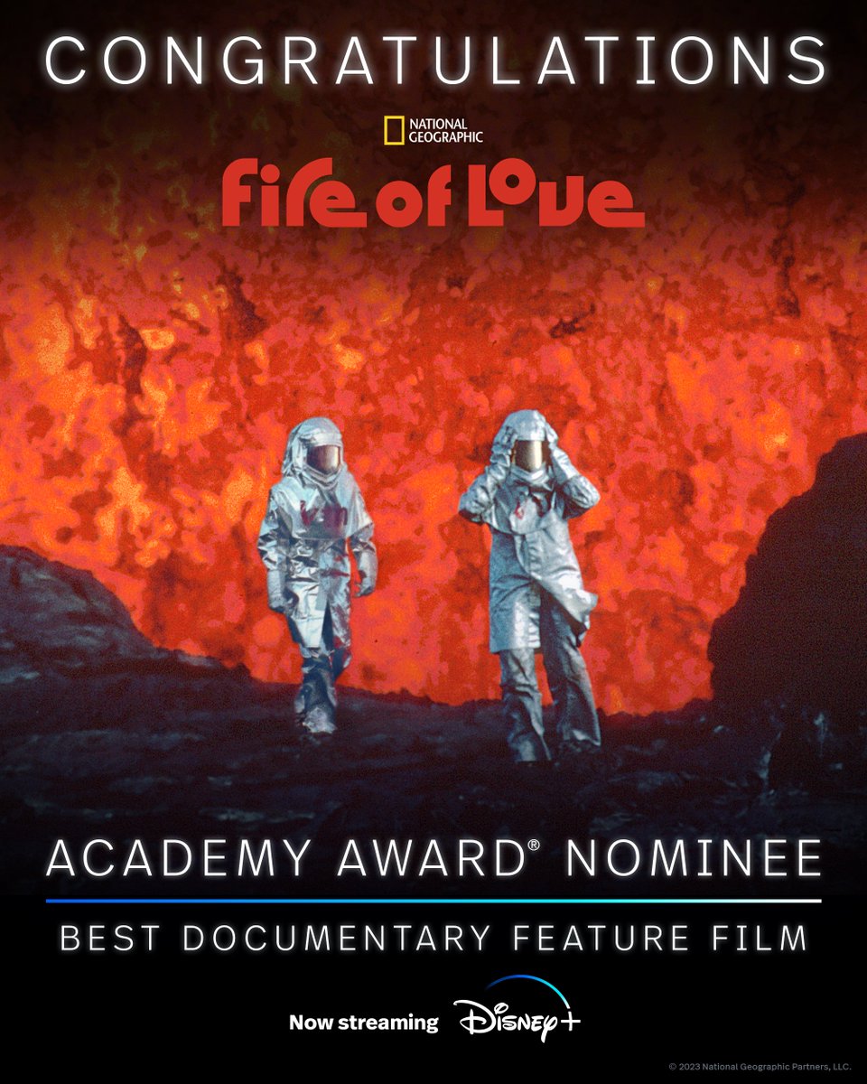 Congratulations to #FireOfLove on its Academy Award nomination for Best Documentary Feature Film! #Oscars