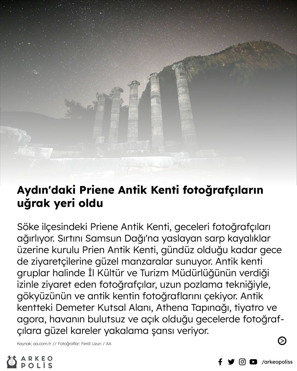 arkeopoliss's tweet photo. Aydın'daki Priene Antik Kenti fotoğrafçıların uğrak yeri oldu https://t.co/9T42hK3T3x