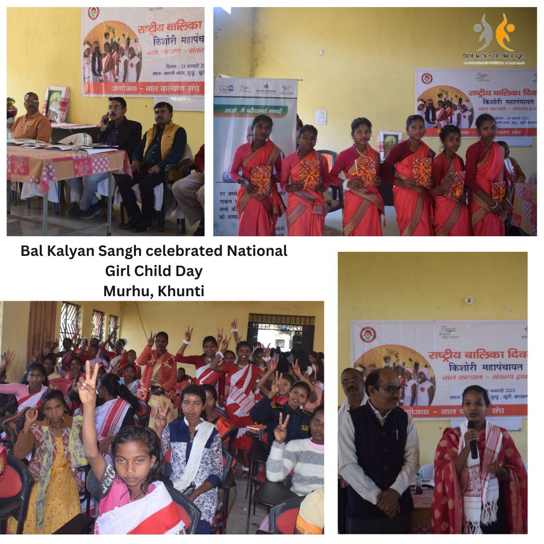 bksranchi's tweet photo. On the occasion of #NationalGirlChildDay , BKS organised Kishori panchayat in the Khunti district. Girls participated, showcased their talents, Jharkhand’s culture and were vocal about the challenges they’ve felt.
#NationalGirlChildDay2023 #NationalGirlChildDay_2023 https://t.co/jjH351v7ym