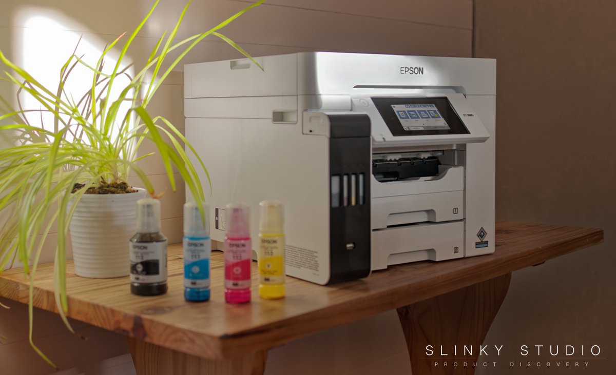 SlinkyStudio's tweet photo. An obvious &amp; straightforward solution offering comprehensive printing needs and delivering colour vibrancy and accuracy along with fast print speeds - #Epson EcoTank Pro ET-5880 Inkjet #Printer Review https://t.co/grnMbPpKMU https://t.co/jElSWB4t6y