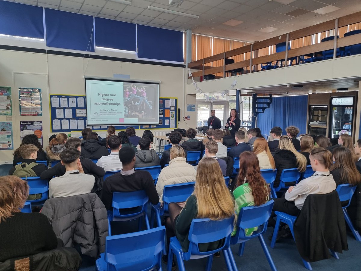 RBA_Sixth's tweet photo. Thank you to Becky and Najah for the ASK Apprenticeship session this afternoon with our Sixth Form students.  @RBAcad https://t.co/kxtahLY8Rl