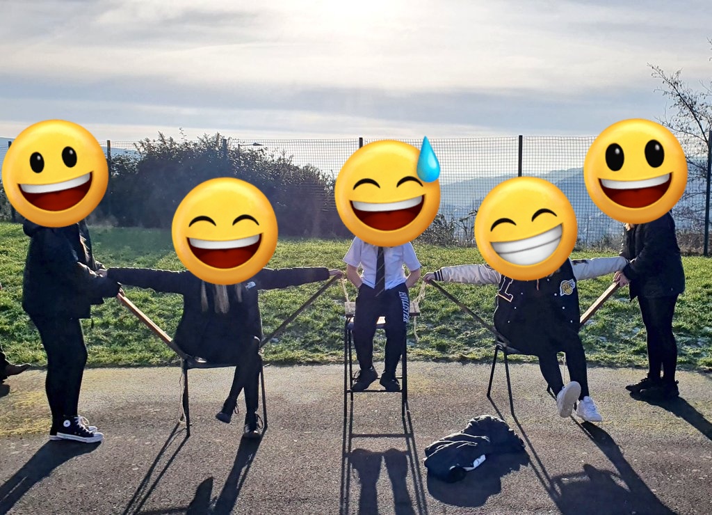 Miss Bourne challenging Year 9s to be brave in the name of education! Well done to the girls who stepped up to the plate! <a href="/MaestegSchool/">Maesteg School</a>