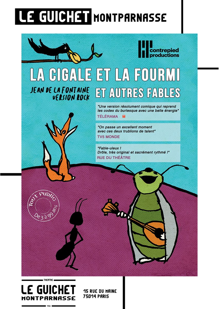Venez découvrir "Il fait trop chaud" <a href="/LeGuichetmont/">Guichet Montparnasse</a> ! 
Mercredi à 14h et samedi à 15h et bientôt La Fontaine en version rock !
guichetmontparnasse.com #theatre #spectacles #paris14 #montparnasse #culture #Paris #enfants #ecologie  #voyage #musique #chant #imaginaire