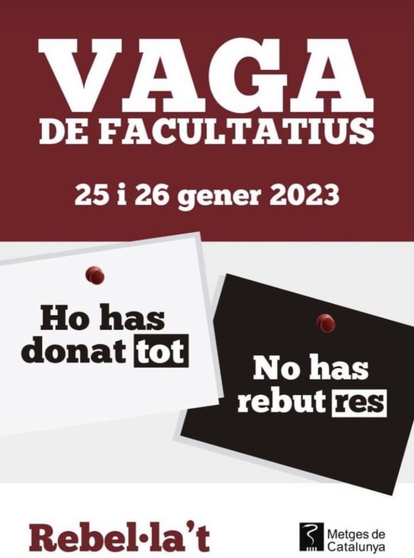 AEMUdG's tweet photo. Des de l’Associació d’Estudiants de Medicina de la @UdGMedicina volem donar suport a la vaga convocada per @metgescatalunya pels dies 25 i 26 de gener que reinvindica la necessitat de millorar les condicions laborals de les nostres metgesses i metges ✊🩺 https://t.co/SZRXCp88DD
