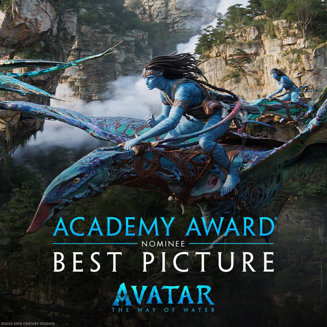 Congratulations to the cast and crew of #AvatarTheWayofWater for their Academy Award nomination for Best Picture! #OscarNoms