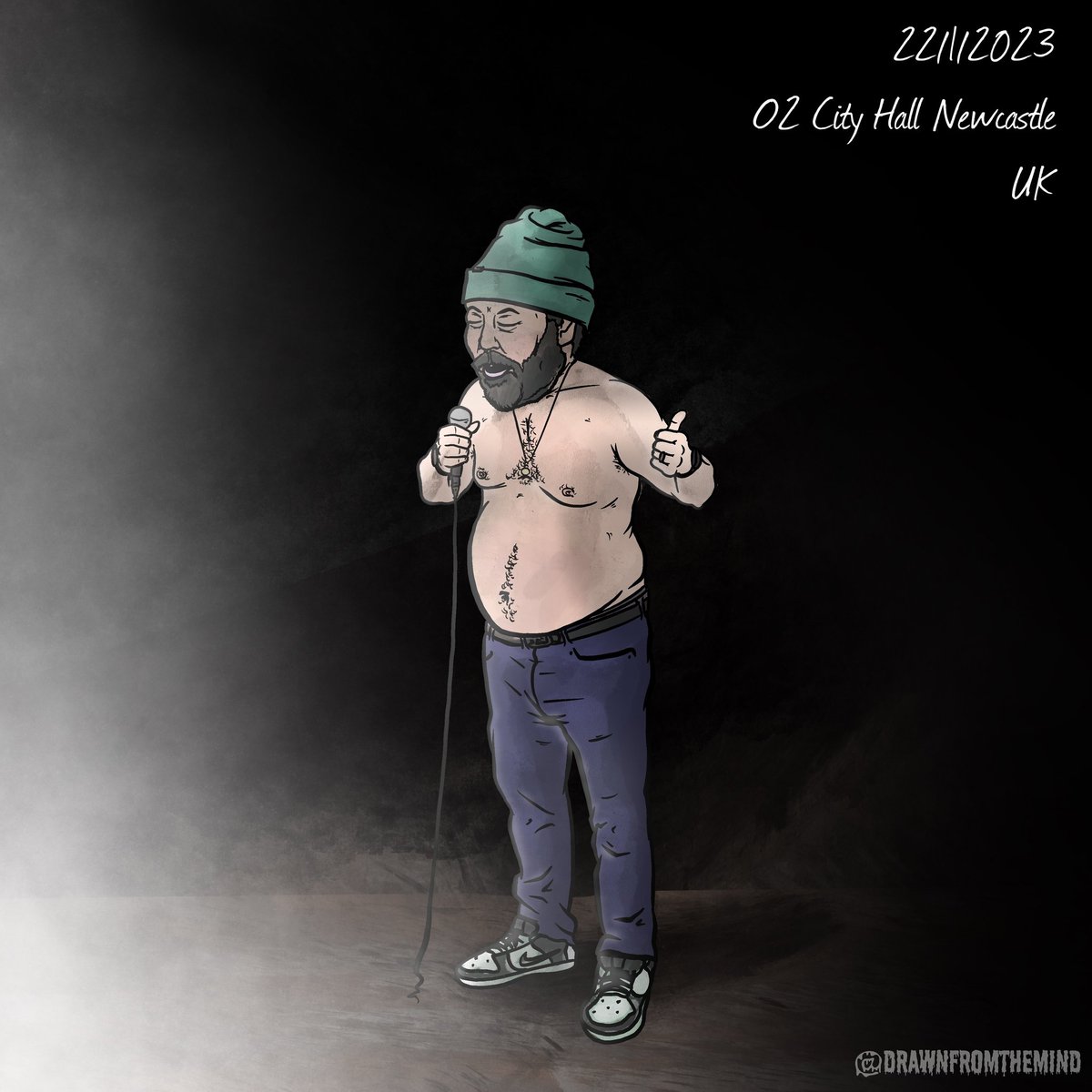 DFTMNCB's tweet image. *Tops Off World Tour*

My first comedy gig of 2023
@bertkreischer @O2CityHall

#dftmncb #drawnfromthemind #bertkreisher #topsoffworldtour #2bears1cave #bertcast #comedyart #standup #ccc #comedycontentcollective