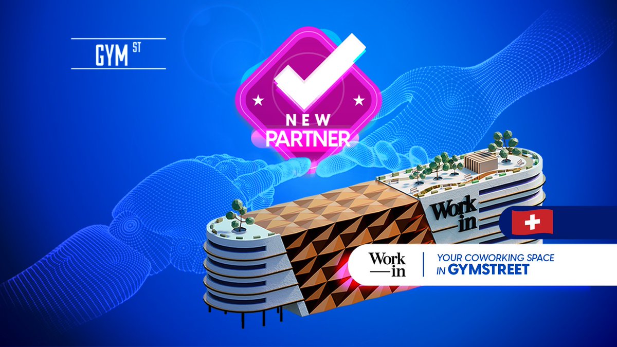 🤩 We are thrilled to announce our partnership with Work-in 🇨🇭Swiss based innovator in the co-working industry ✨

Work-in creates environments for people to work hard and reach goals, just like we do in the virtual world 🌍

#BSC #GYMNET #DEFI #NFTs #cryptocurrency #metaverse
