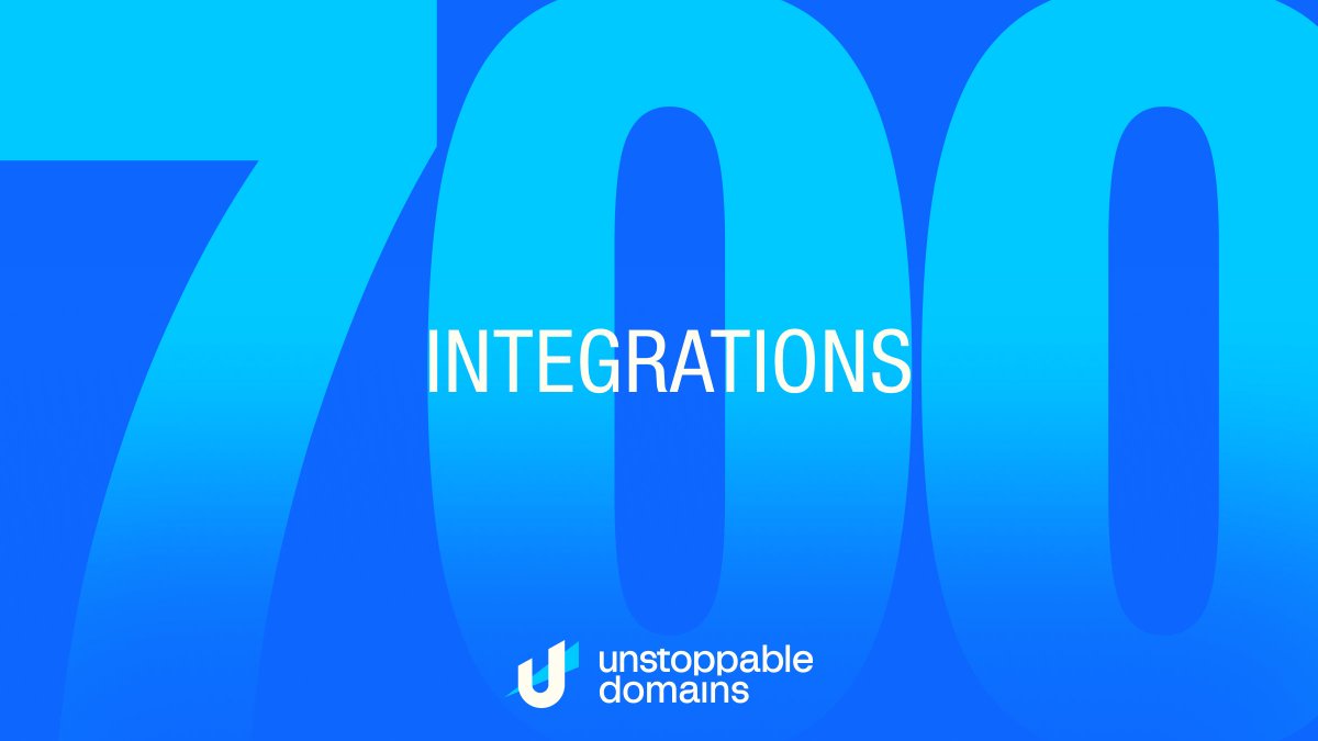 unstoppableweb's tweet image. You know what’s better than 695 integrations? 700 integrations! 🎉

This means more utility and 700 ways for you to use your Web3 domain. 🤝

Next stop: 1000 integrations 🚀
