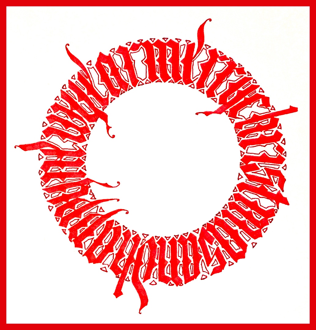 BV_Calligraphy's tweet photo. This Christmas card was created by @annettewichmann104 using a 30 Pigma Calligrapher plastic nib marker. 

The design was based on a workshop with Tamer Ghoneim." https://t.co/JnogRjXSUd
