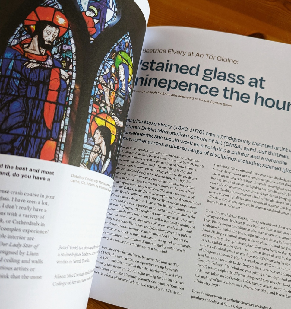 GlassSocietyIre's tweet photo. Have you got your copy?
Informative articles to read, and powerful images, including this piece by Joseph McBrinn on Beatrice Moss Elvery.
Get your copy at https://t.co/f2agv0y5JF⁠
#gsoi #gsoimember #gsoimembermonday #membermonday #IYOG2022 #glass #publication #glassireland ⁠ https://t.co/KjLHohcIYm