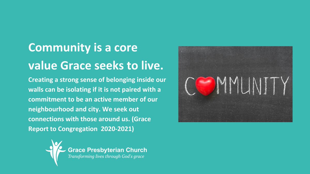 CalgaryGrace's tweet image. Community is one of Grace's 5 core values. What makes you feel part of a community? #community #yyccommunity #yycchurch #gracechurchcalgary #corevalues