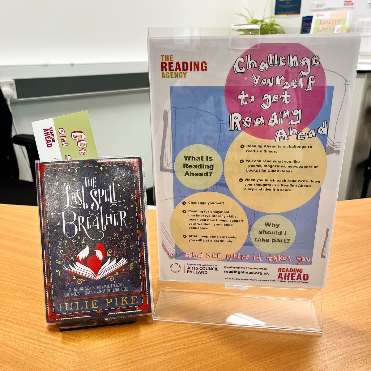 abbeygatelrc's tweet photo. There’s still time to sign up to the @readingagency Reading Ahead Challenge. Why not pick up our current book group choice as your first read!

#readingahead #readingaheadchallenge #sixbookcolourchallenge #bookgroup #thelastspellbreather #getintoreading @AbbeygateSFC https://t.co/ZE3sI4mGH6