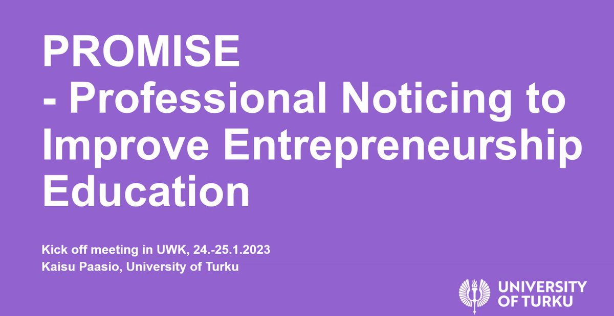 Today: #PROMISE_EU kick-off meeting <a href="/unikrems/">Universität für Weiterbildung Krems</a> with <a href="/eucen/">eucen Network</a> <a href="/LucilaFinkel/">Lucila Finkel</a> @UniTurkuBrahea <a href="/TimoHalttunen/">Timo Halttunen</a> #MomentumMarketing #europeanelearninginstitute

We are exploring #professionalnoticing in #entrepreneurship education. A method to support #workbasedlearning.
#erasmusplus