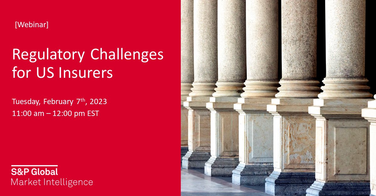 SPGMI_Insurance's tweet photo. Emergence from the pandemic, macroeconomic volatility and business transformations have exposed new divides among US insurers and state regulators. Join us for a discussion with industry experts on the path forward for regulation in the insurance industry. https://t.co/KvPJ1hzFVx https://t.co/xs5fR0H5LF