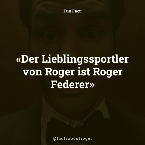 factsaboutroger's tweet photo. Der Lieblingssportler von Roger ist Roger Federer #federer #rogerlove https://t.co/W9uXCsIaAU
