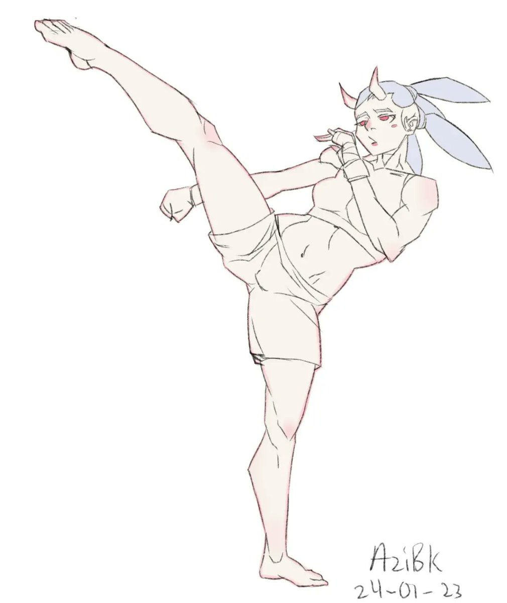Azibk_art's tweet photo. Art Study from Marc. I should have dome only lineart but couldn't resist to add some colours. #learntodrawin1year #2dart #sketch #figuredrawing https://t.co/94f9YjSPm9