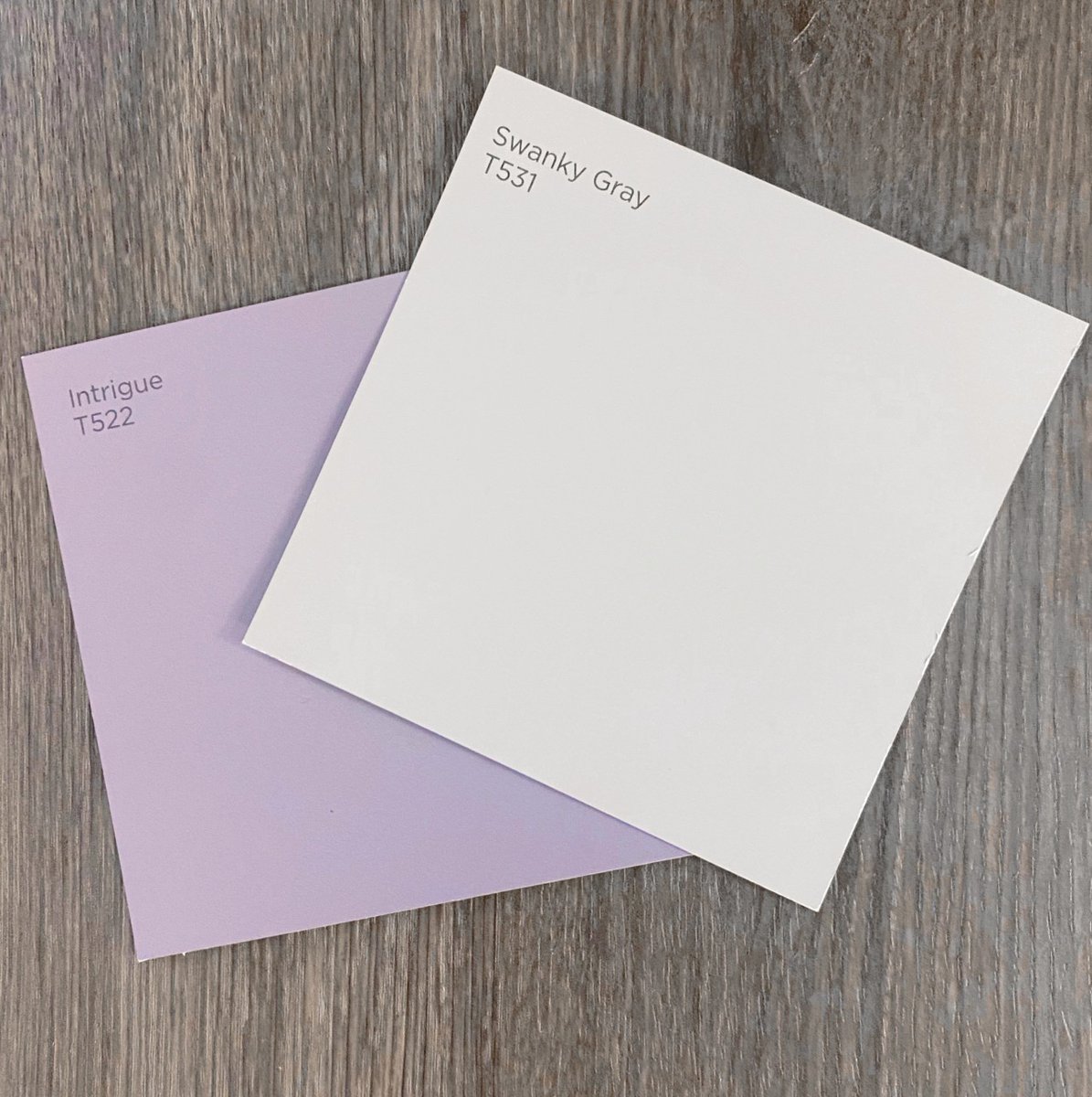 highwaylumber's tweet photo. Paint colors of the moment! This duo lets off a cool vibe, perfect for the dead of winter. Try Intrigue and Swanky Gray, both from Valspar. https://t.co/w0kwZWgak2