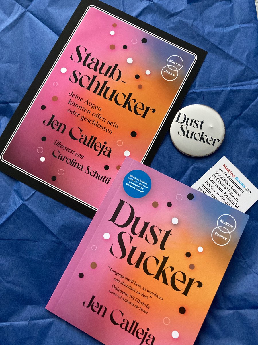 @makinabooks @niewview Dust Sucker/Staub-schlucker bilingual edition gorgeous wee package arrived! #xln #poetry @goetheinstitut @DeWald_Rebecca @LoudTranslators @worldpoetryrev @ByLeavesWeLive @ToastPoetry @OU_LAL