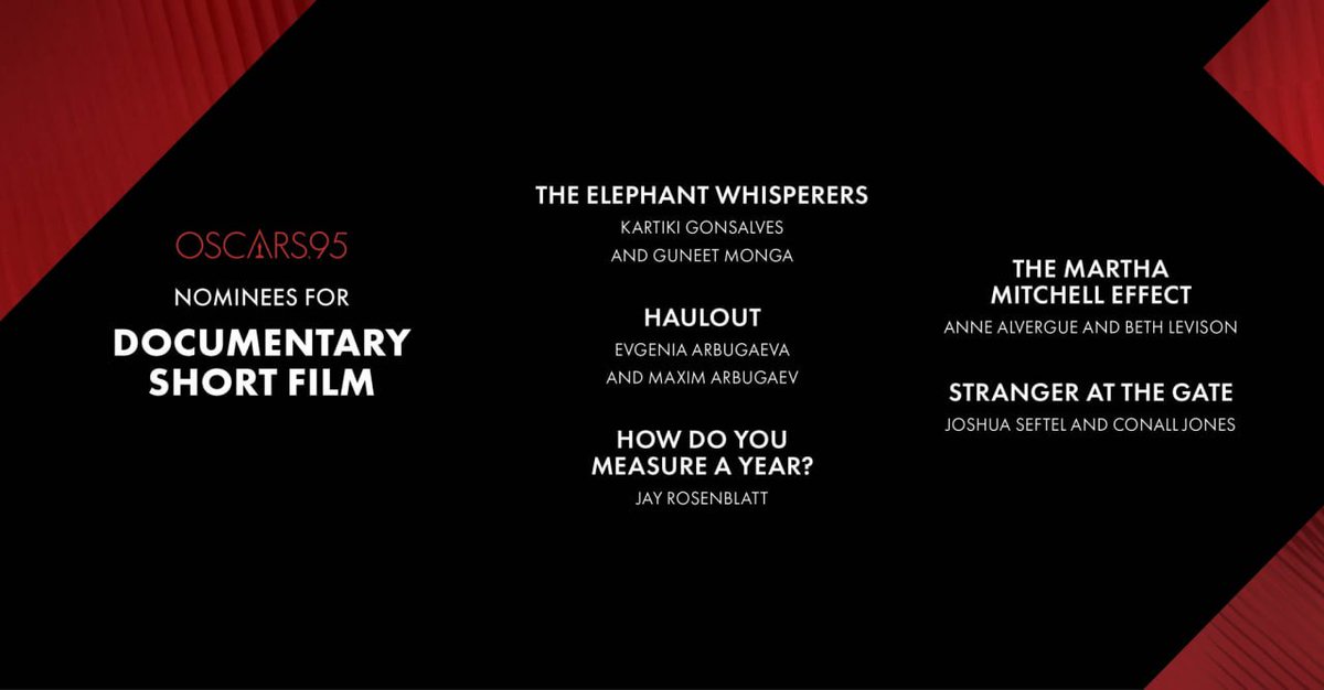 #TheElephantWhisperers nominated for Documentary Short Film 🔥🤩
