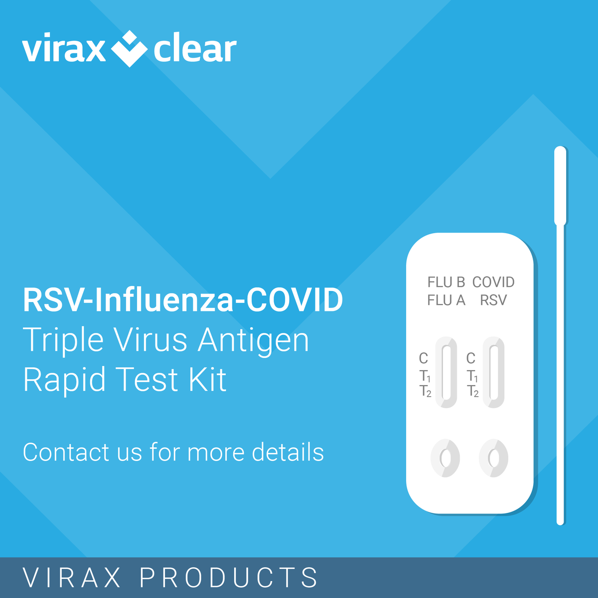 Virax_Biolabs's tweet photo. RSV-Influenza-COVID Triple Virus Antigen Rapid Test Kit is available for distribution.
For orders contact: rp@viraxbiolabs.com
More details: https://t.co/yee1QzXlyh
#COVID #COVIDtest #tests #testing #flutest #flu #RSVtest #influenza #influenzatest https://t.co/tFZn09rs1F