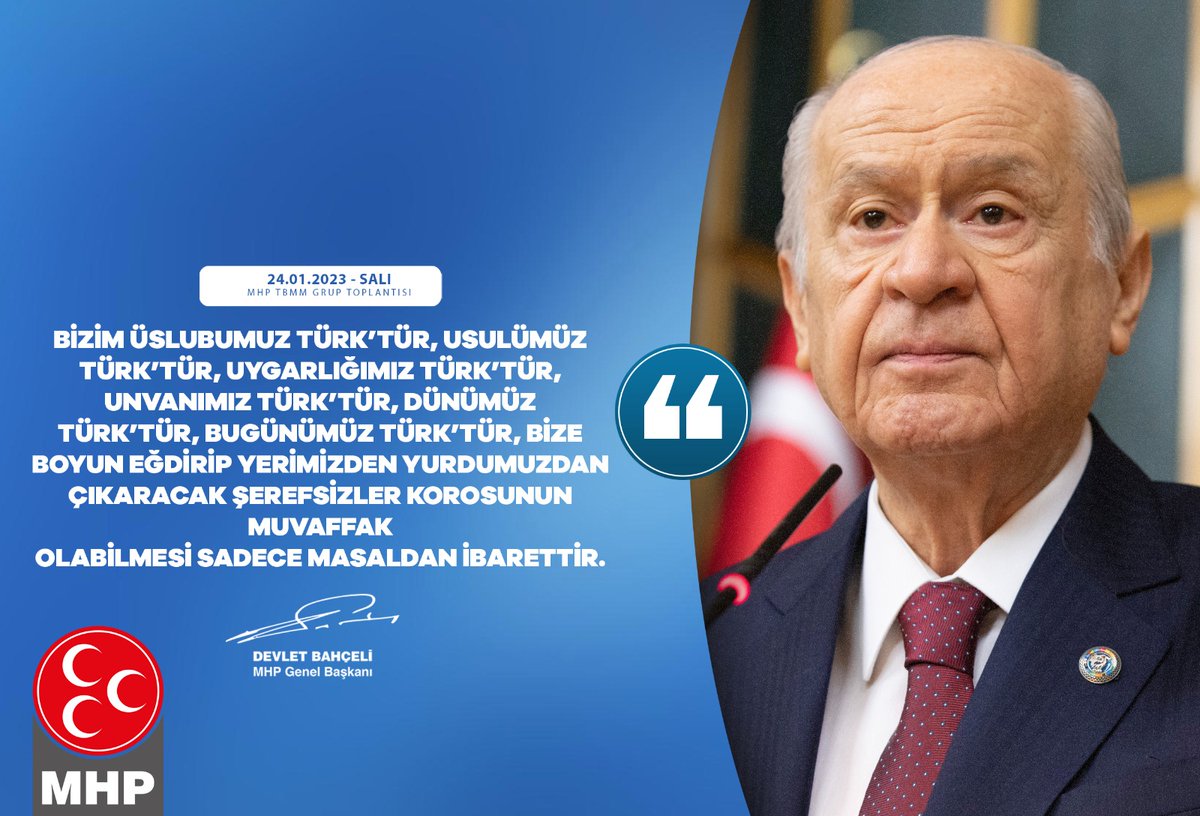 Feti Yıldız on Twitter: RT @MHP_Bilgi: Bizim üslubumuz Türk’tür 