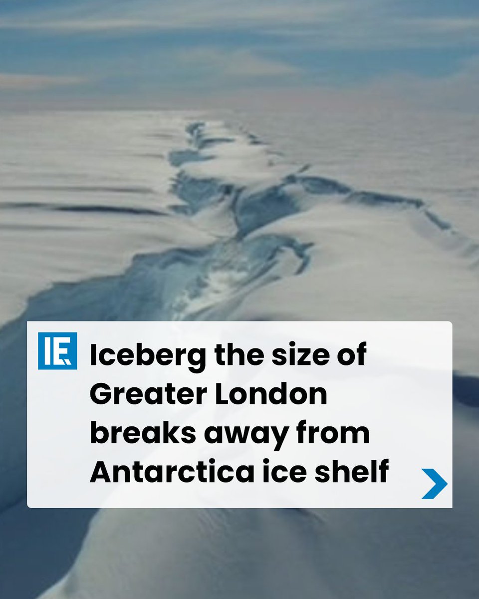 Interesting Engineering on Twitter "A giant iceberg the size of
